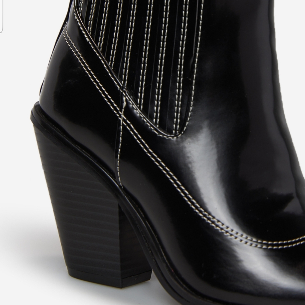Shoe Dazzle Black Ankle Boots - Picture 5 of 7